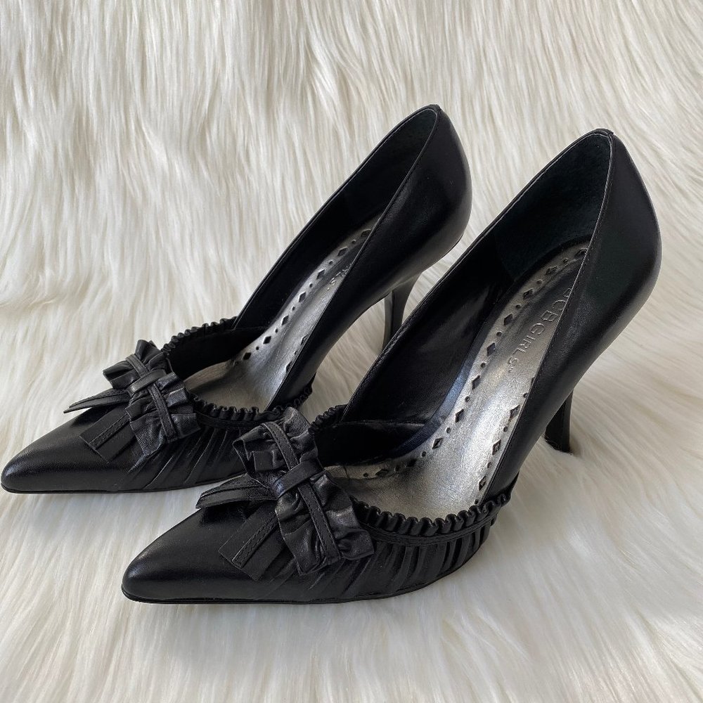 BCBGirls Black High Heel Pump with Bow Size 7.5